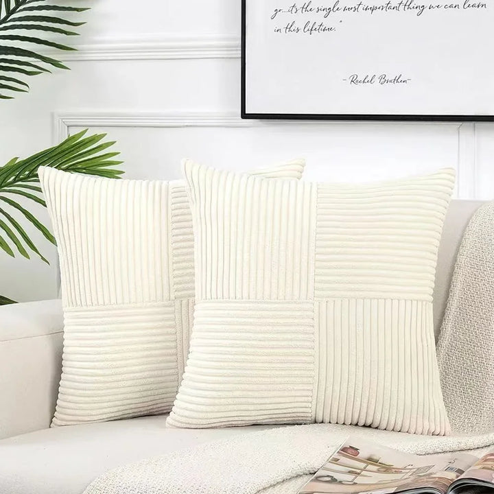 Zachte Kussenhoes Met Ribbelmotief - Cordivo