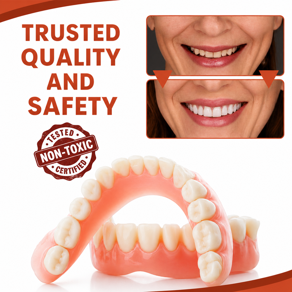 Pink and white Denture Comfort Cushions, another view.