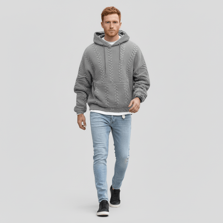 Zopfmuster-Pullover Mit Kapuze - Carlos