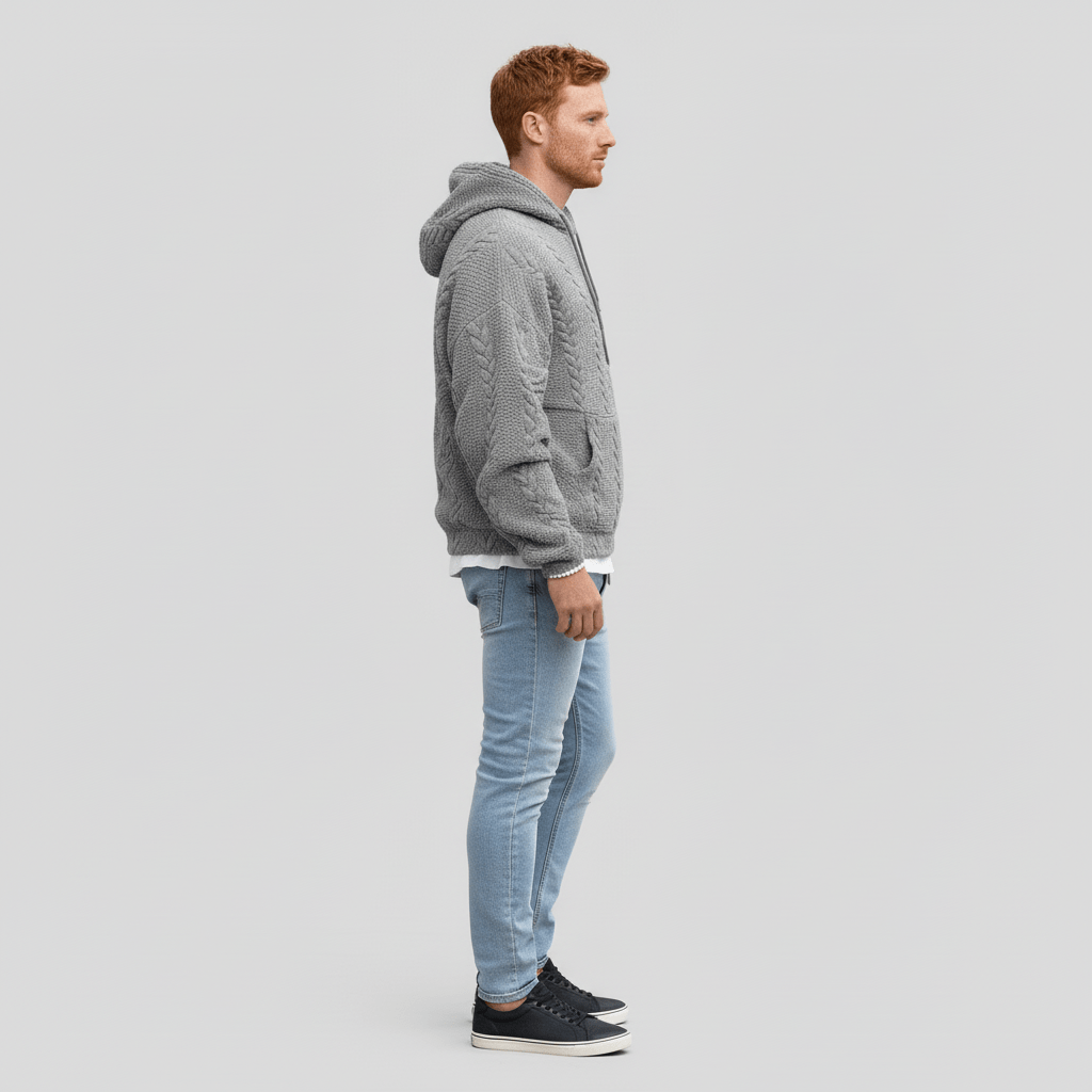 Zopfmuster-Pullover Mit Kapuze - Carlos