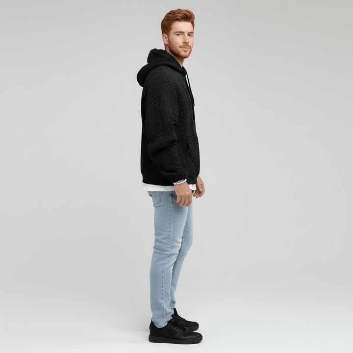 Zopfmuster-Pullover Mit Kapuze - Carlos