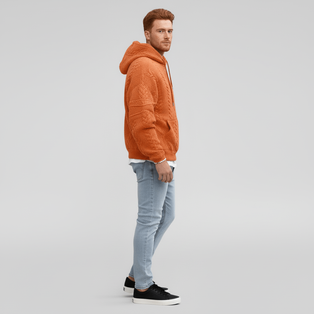 Zopfmuster-Pullover Mit Kapuze - Carlos