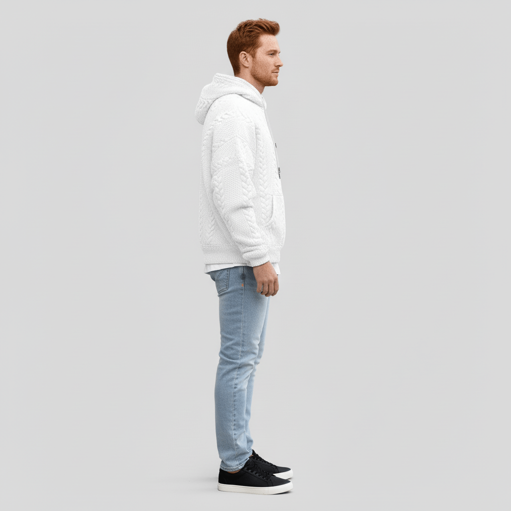Zopfmuster-Pullover Mit Kapuze - Carlos