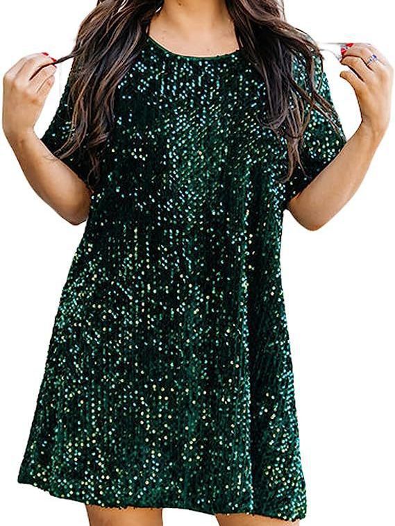 A-line Dress - ShimmerFlow-Green-M-Nora Luxe
