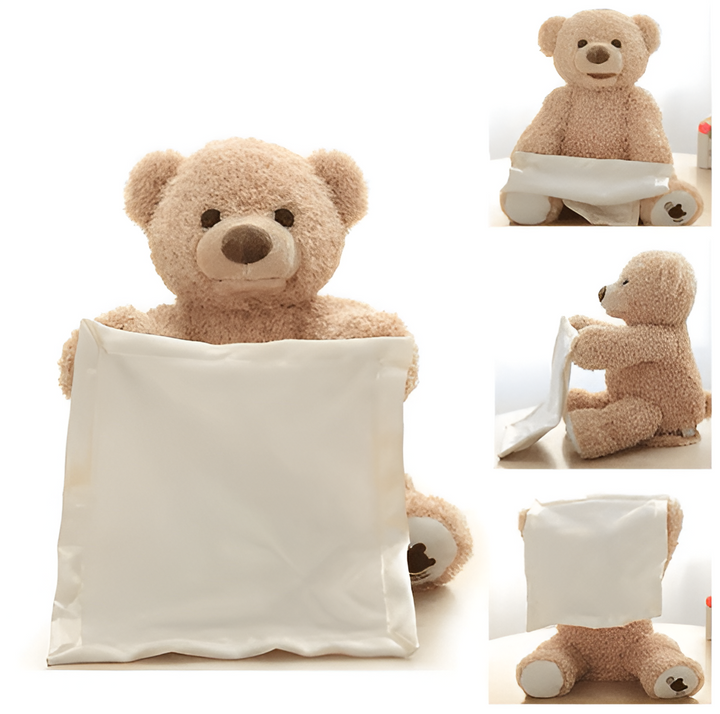 Interactive Plush Teddy Bear with Voice Phrases and Moving Arms, 30 cm collage