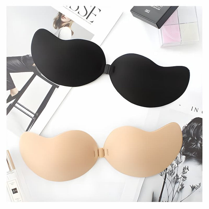 Invisible Adhesive Lift Bra with Front Buckle in black and beige, another view