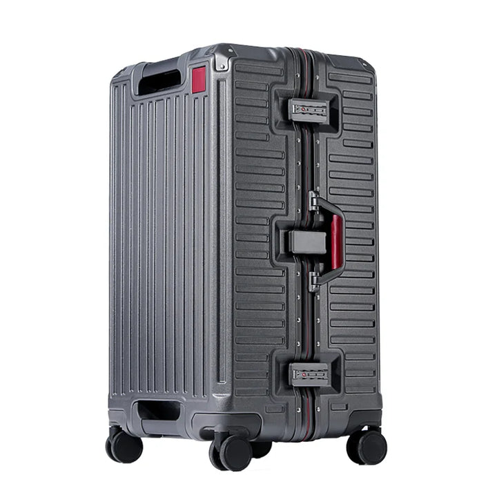 AA OUT OF STOCK Wide Grip Hard Shell Suitcase - Zagreb-Gray-S (47 L)-Nora Luxe