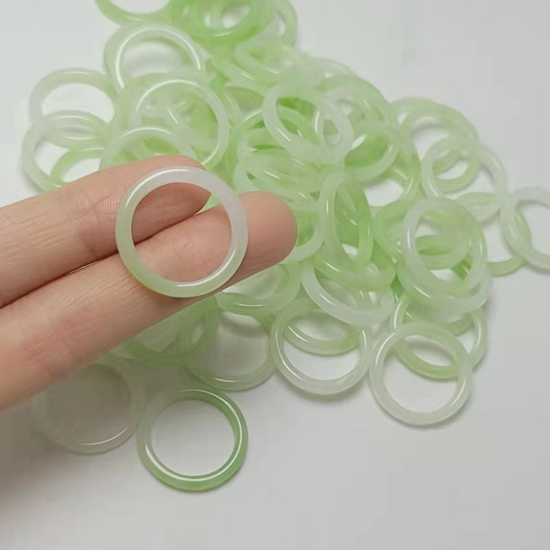Acrylic Resin Statement Ring | Fashionable & Durable-Dark Green-Nora Luxe