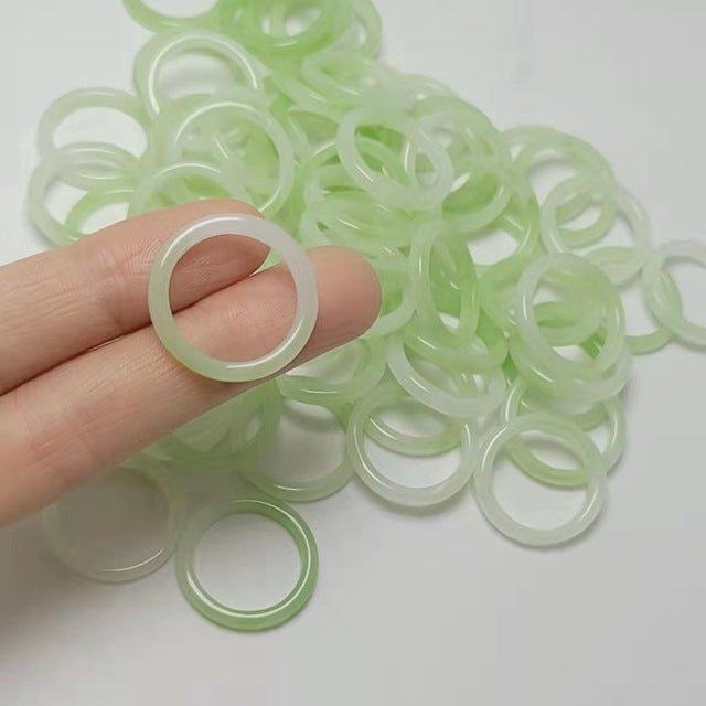 Acrylic Resin Statement Ring | Fashionable & Durable-Light Green-Nora Luxe