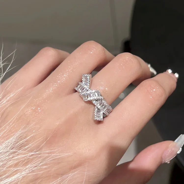 Adjustable Diamond Knot Ring - Serena-Gold-Nora Luxe