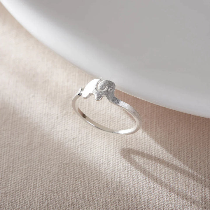 Adjustable Elephant Silver Ring | Animal Design Jewellery-Nora Luxe