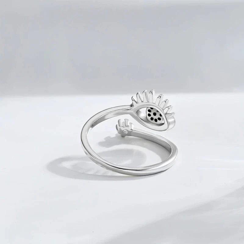 Adjustable Evil Eye Ring | Protective Statement Jewellery-Gold-Nora Luxe