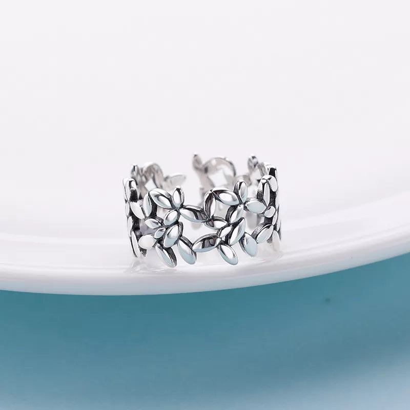 Adjustable Floral Ring | Sterling Silver Jewellery-Nora Luxe