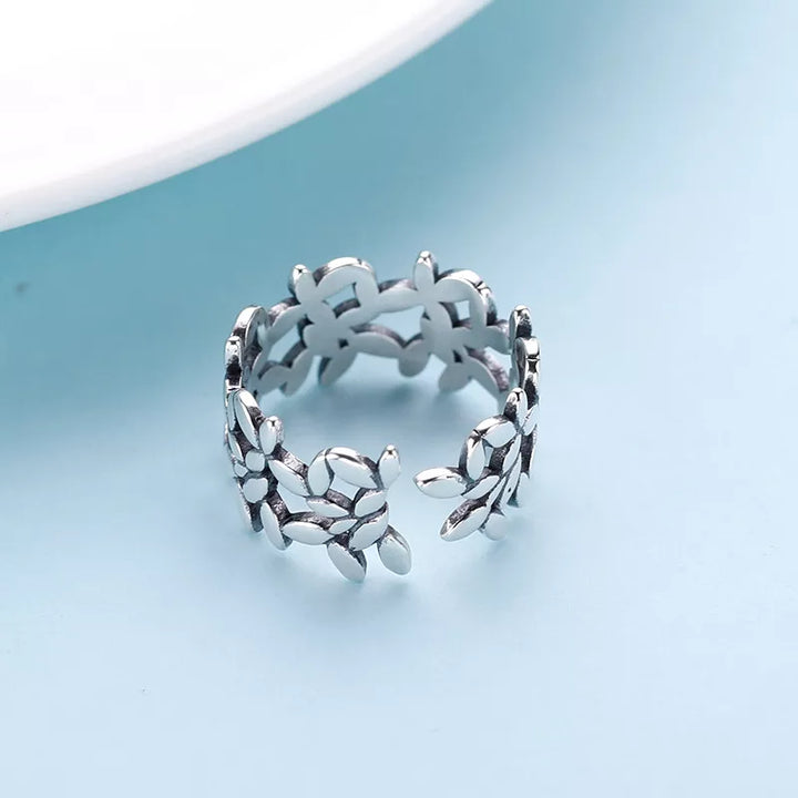 Adjustable Floral Ring | Sterling Silver Jewellery-Nora Luxe