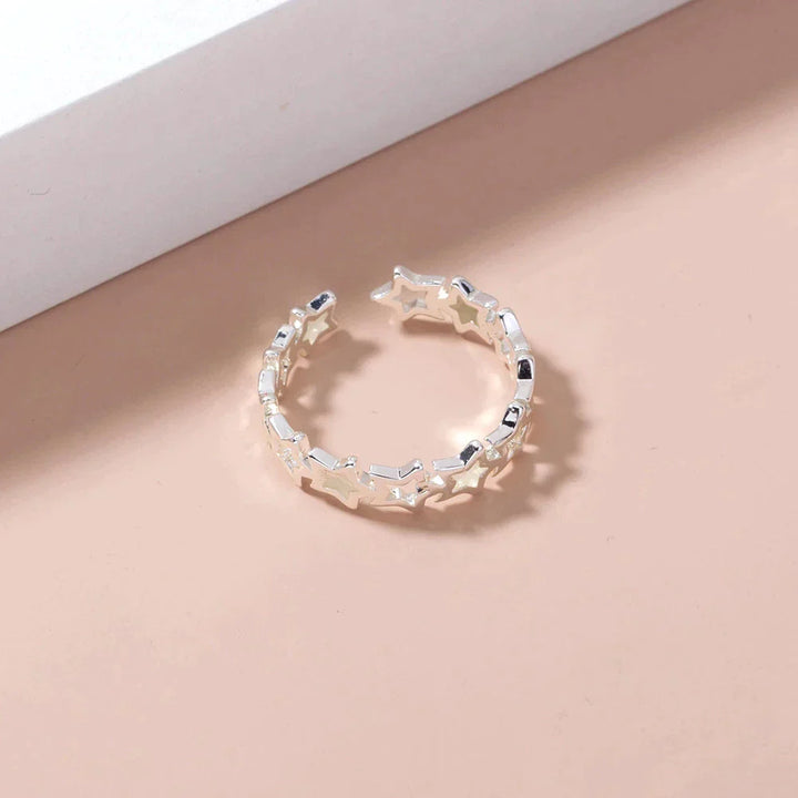 Adjustable Glowing Star Ring | Elegant Jewellery Piece-Nora Luxe