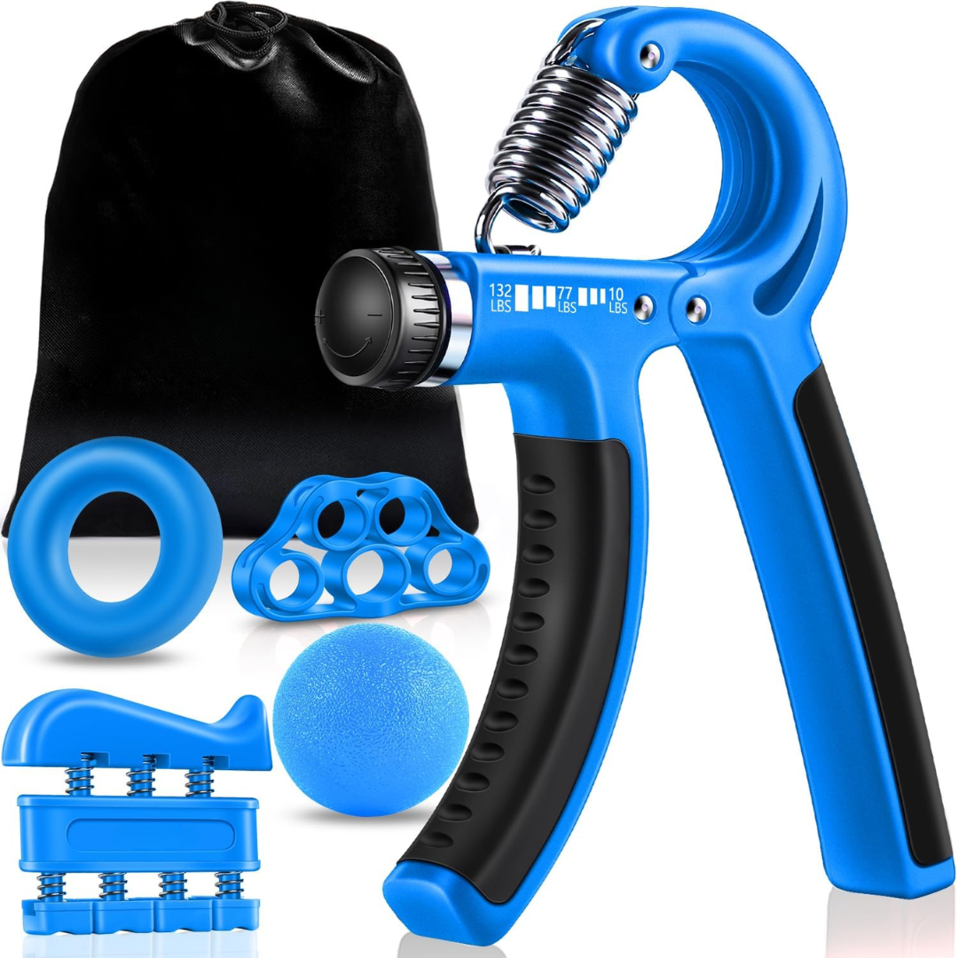 Adjustable Grip Strengthener Kit – 5-Pack-Light blue-Nora Luxe