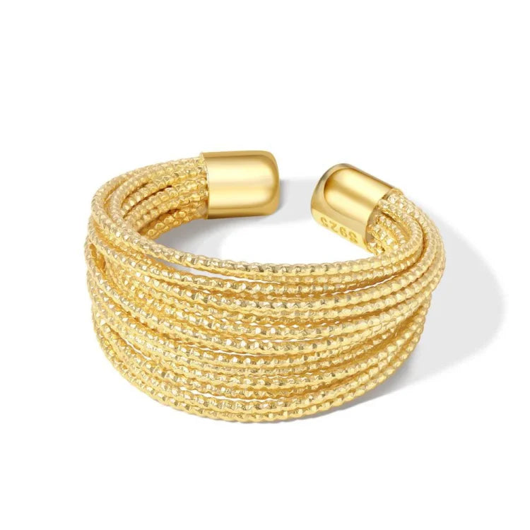 Adjustable Layered Ring - Isolde-Gold-Nora Luxe