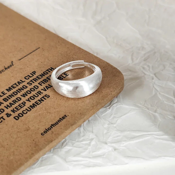 Adjustable Silver Dome Ring - Nora-Nora Luxe
