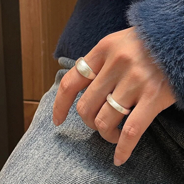 Adjustable Silver Dome Ring - Nora-Nora Luxe