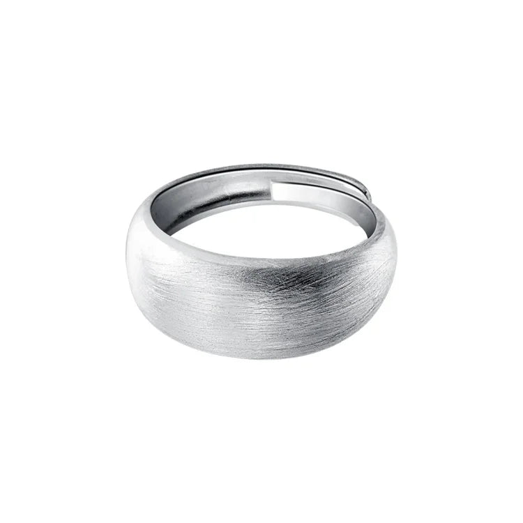 Adjustable Silver Dome Ring - Nora-Nora Luxe