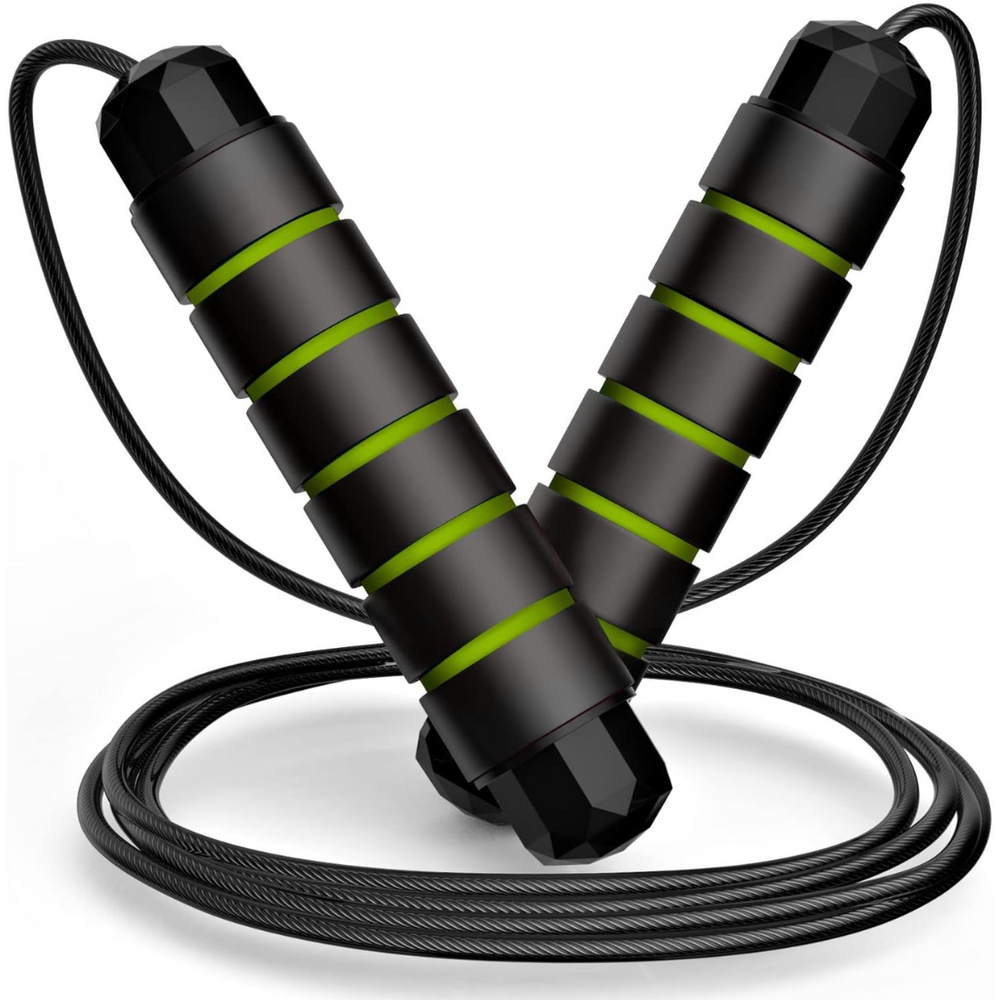 Adjustable Tangle-Free Skipping Rope for Fitness-Green-Nora Luxe
