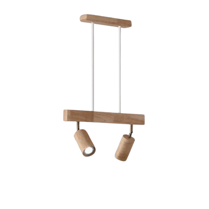 Adjustable Wooden Ceiling Spotlight - EcoLux-White Oak-1-Warm Wit-Nora Luxe