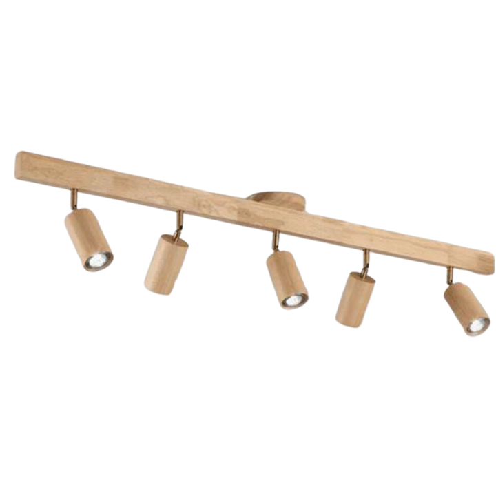 Adjustable Wooden Ceiling Spotlight - EcoLux-White Oak-1-Warm Wit-Nora Luxe