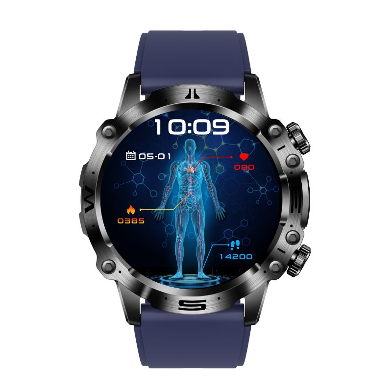 Advanced Health and Sports Smartwatch - VitalTrack-Blue-Nora Luxe