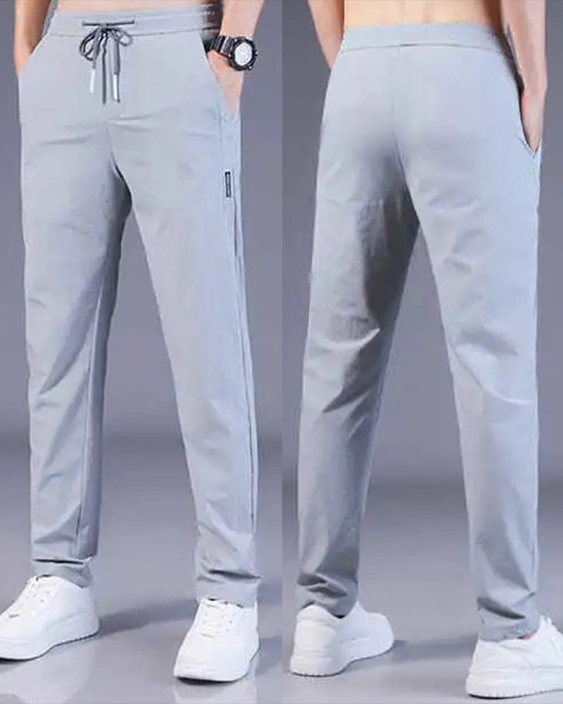 AeroFlex Trousers: Super Fast Drying, Stretch Comfort-Dark blue-M-Nora Luxe