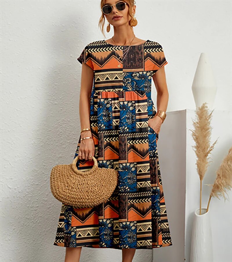Airy cotton dress – Isadora-Brown-S-Nora Luxe