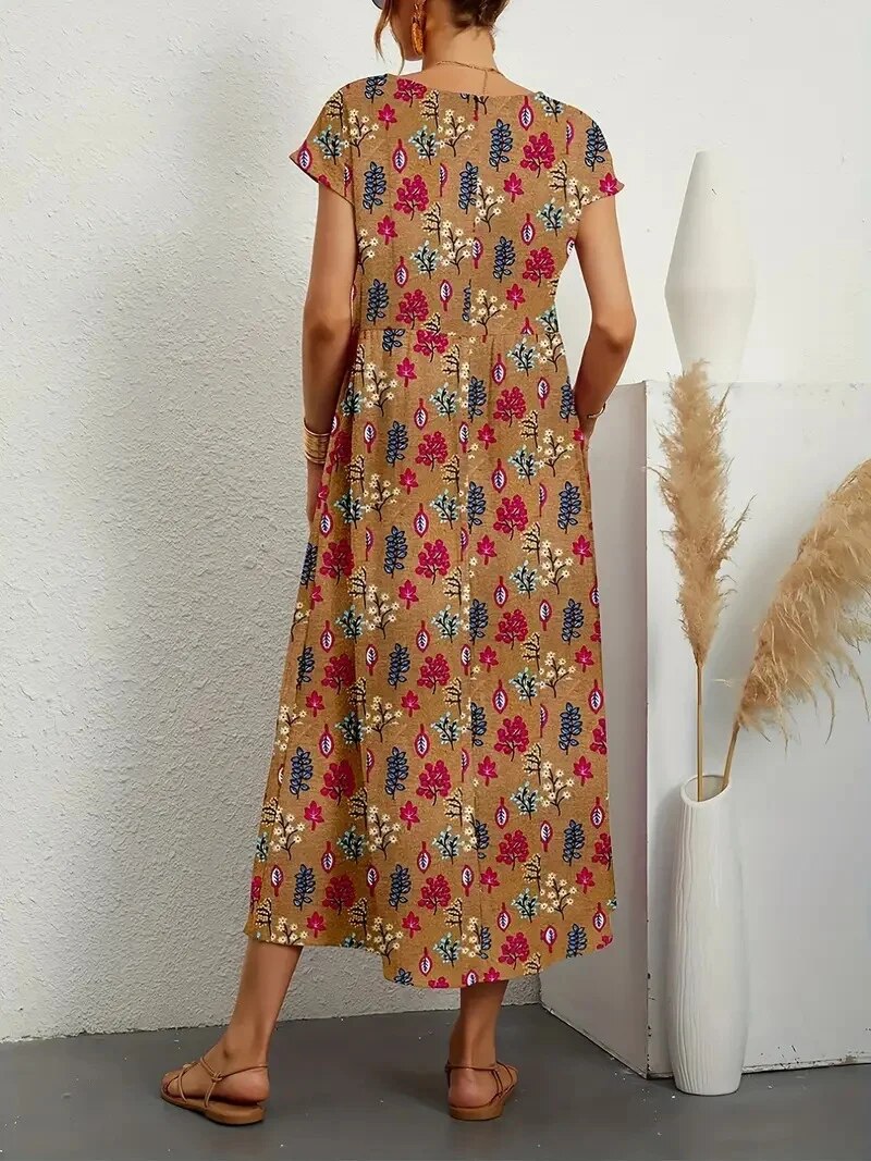 Airy cotton dress – Isadora-Brown-S-Nora Luxe