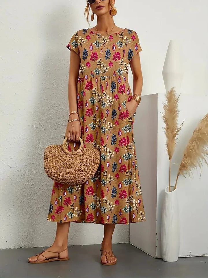 Airy cotton dress – Isadora-Brown-S-Nora Luxe
