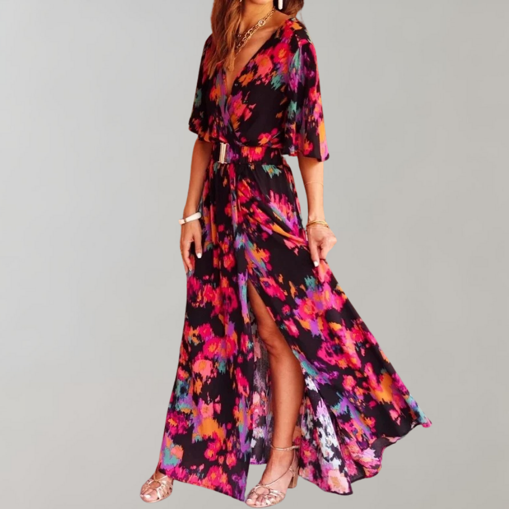 Airy maxi summer dress – Alina-Black-XS-Nora Luxe