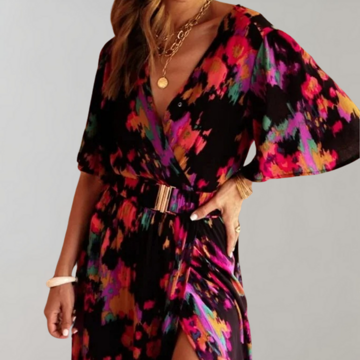 Airy maxi summer dress – Alina-Gray-XS-Nora Luxe