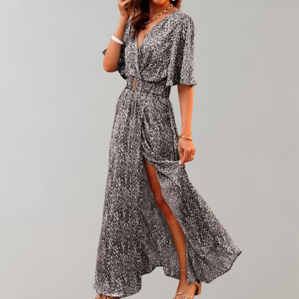 Airy maxi summer dress – Alina-Gray-XS-Nora Luxe