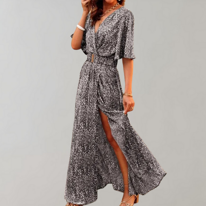 Airy maxi summer dress – Alina-Gray-XS-Nora Luxe