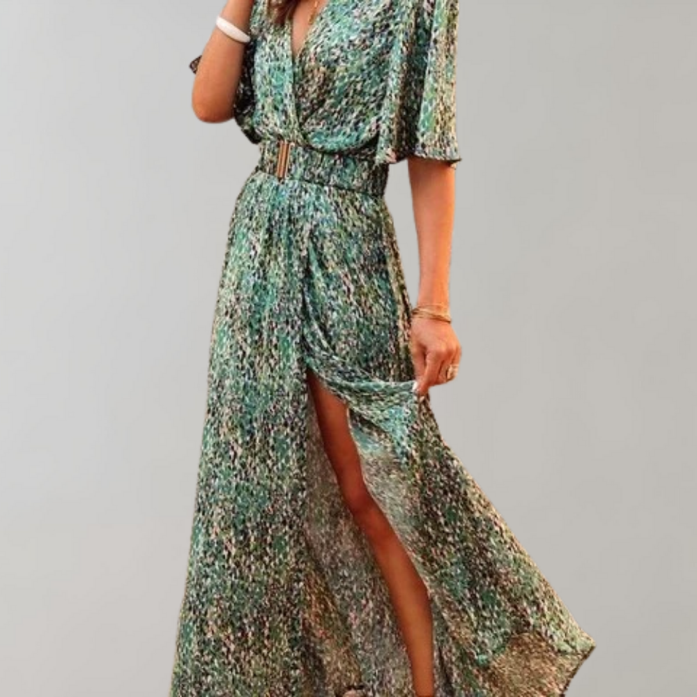 Airy maxi summer dress – Alina-Green-XS-Nora Luxe
