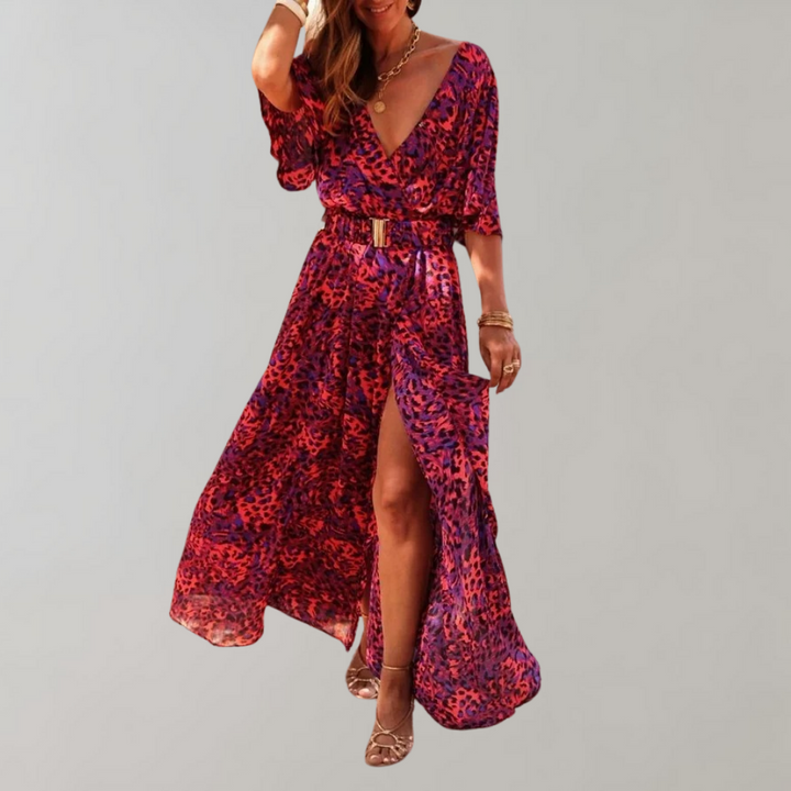 Airy maxi summer dress – Alina-Red-XS-Nora Luxe