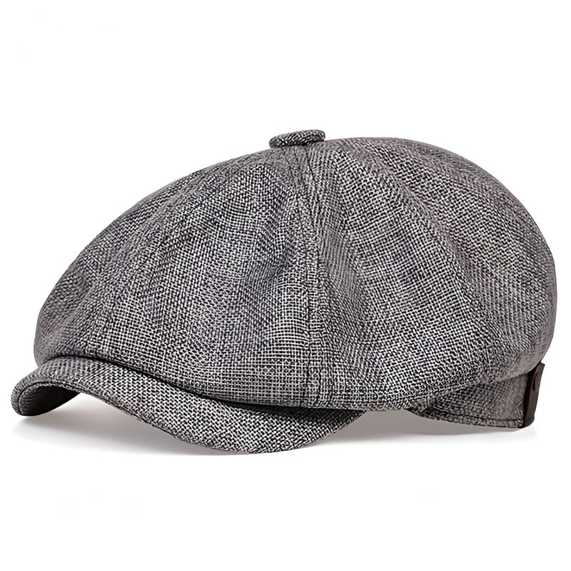 Airy retro men's cap for spring and summer – Alfie-Black-The Livary