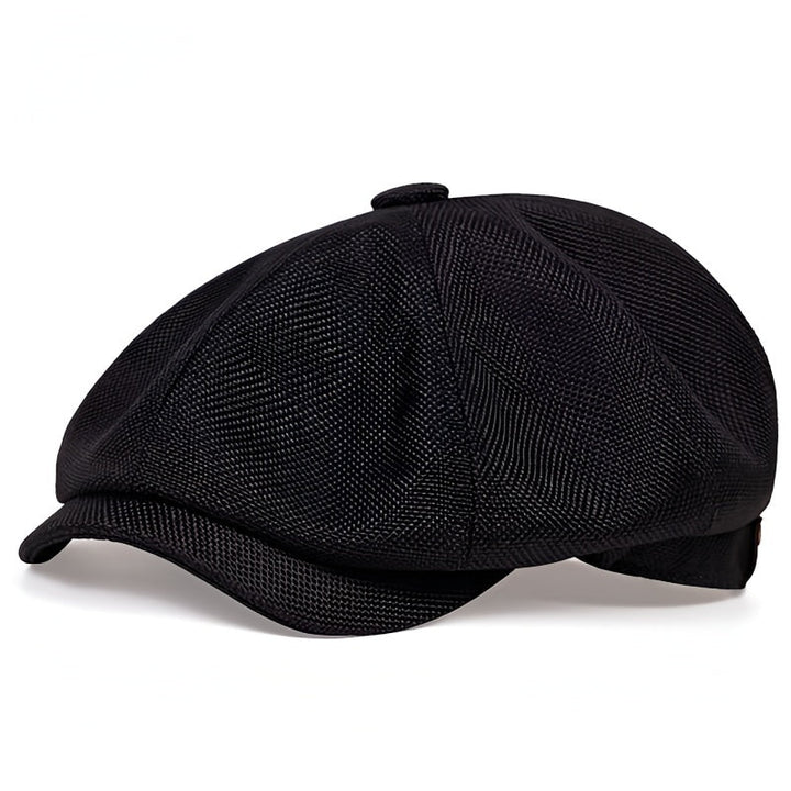 Airy retro men's cap for spring and summer – Alfie-Black-The Livary