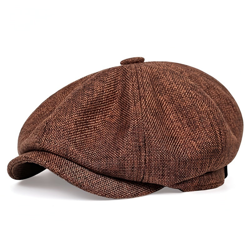 Airy retro men's cap for spring and summer – Alfie-Black-The Livary