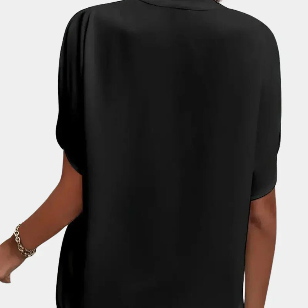 Airy summer blouse for women – Ella-Black-S-Nora Luxe