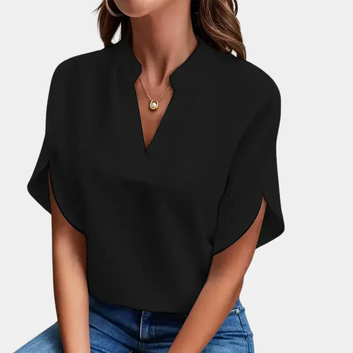 Airy summer blouse for women – Ella-Black-S-Nora Luxe