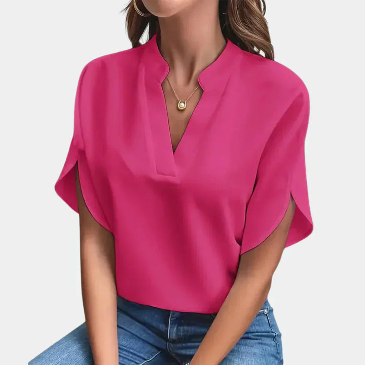 Airy summer blouse for women – Ella-Pink-S-Nora Luxe