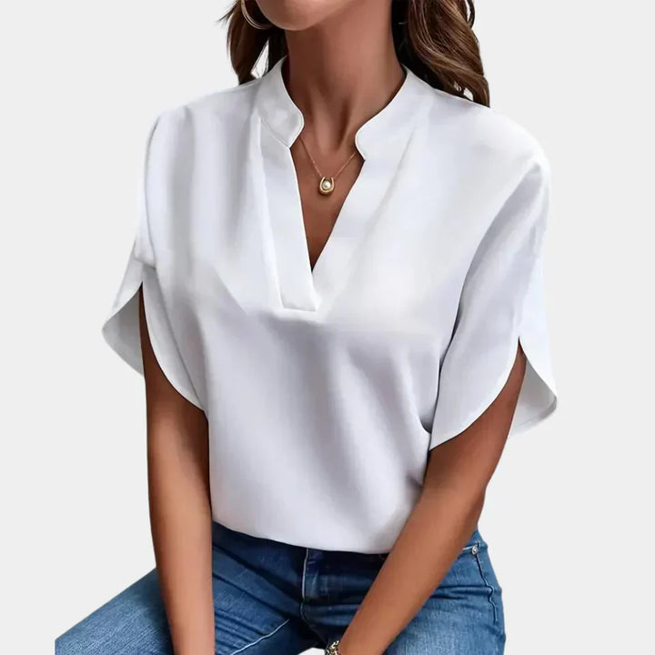 Airy summer blouse for women – Ella-White-S-Nora Luxe