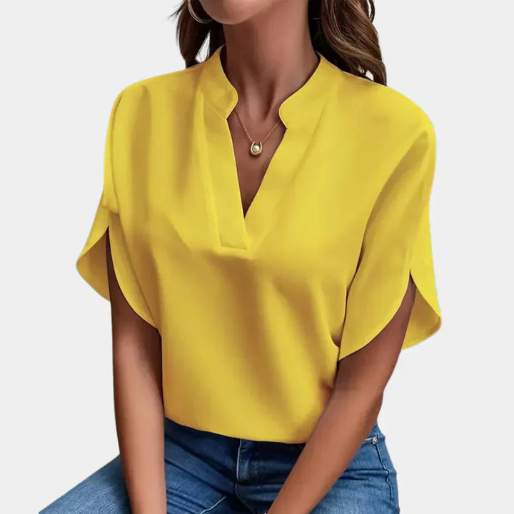 Airy summer blouse for women – Ella-Yellow-S-Nora Luxe