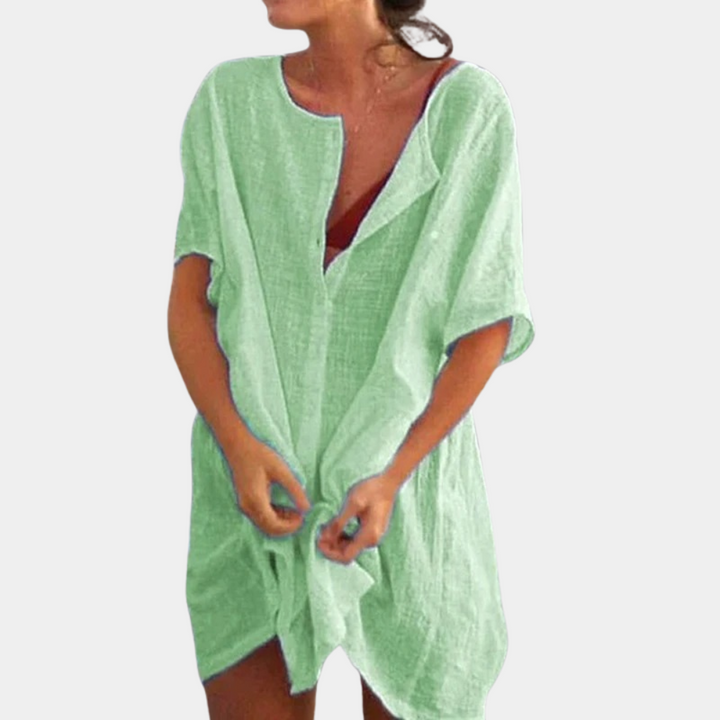 Airy Summer Dress – Isla-Green-S-State of Style