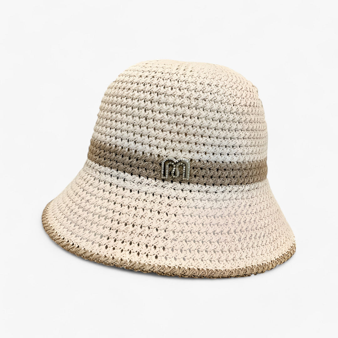 Airy women's summer hat with a wide brim – BreezeShade Isla-Beige-The Livary