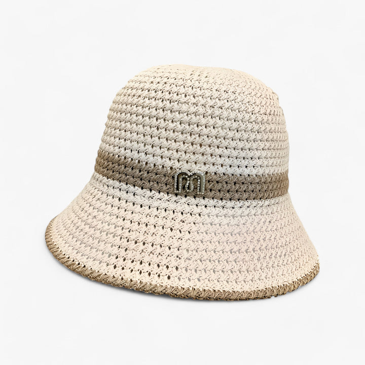 Airy women's summer hat with a wide brim – BreezeShade Isla-Beige-The Livary