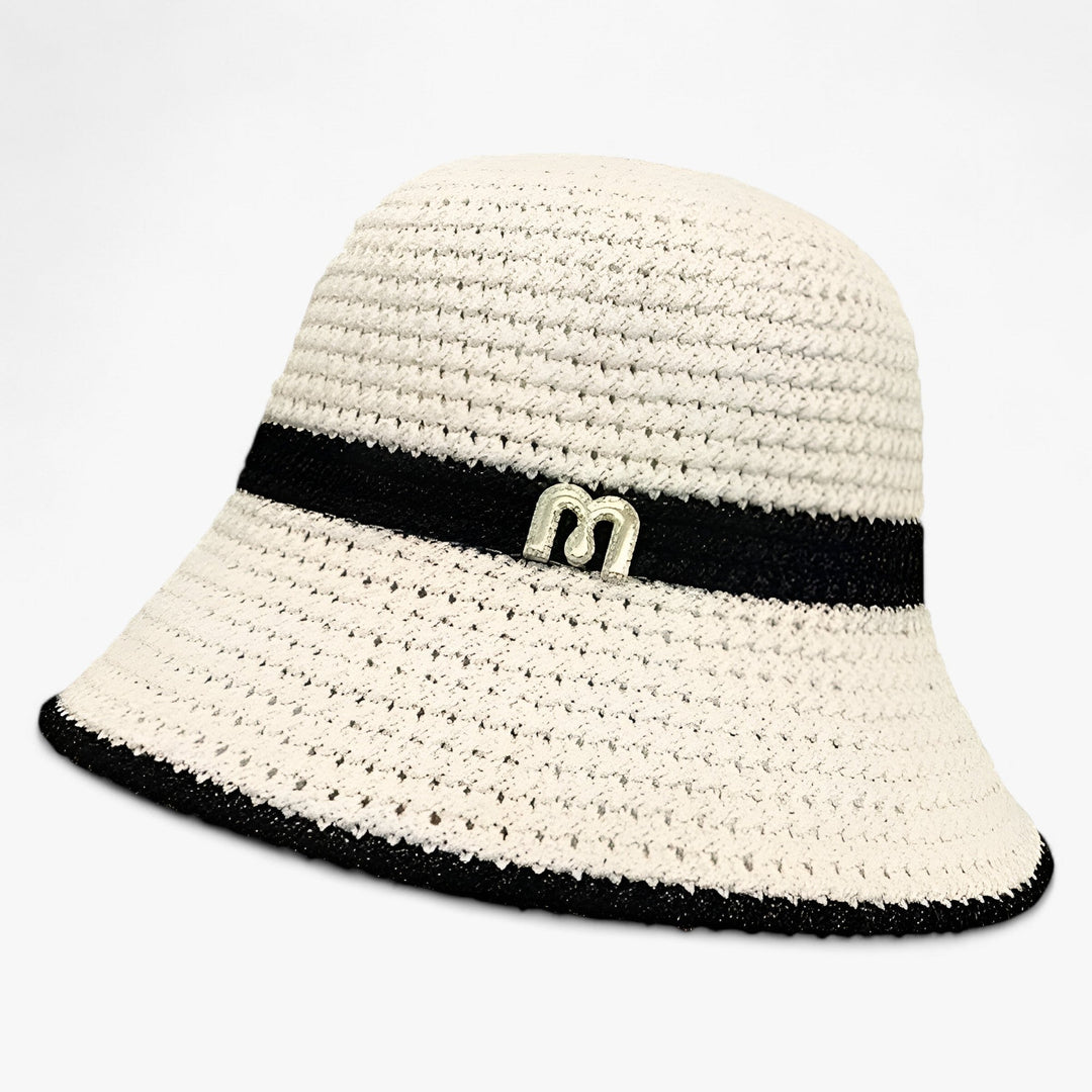Airy women's summer hat with a wide brim – BreezeShade Isla-White-The Livary